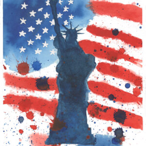 Patriotic Statue of Liberty