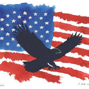 Eagle with American Flag