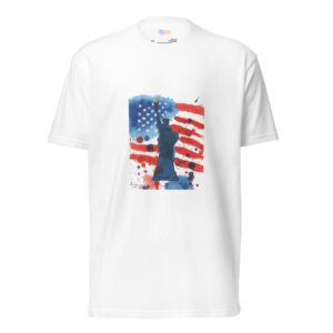 Patriotic Statue of Liberty Unisex Fitted T-Shirt